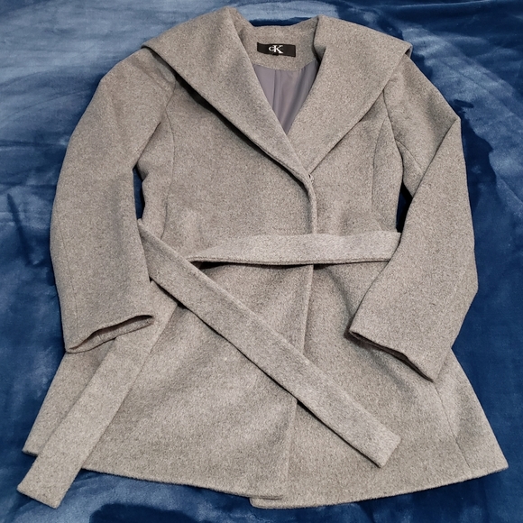 Calvin Klein Jackets & Blazers - Calvin Klein Wool Blend Wide Collar Coat